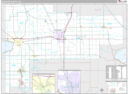 Auglaize County, OH Wall Map