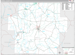 Carroll County, OH Wall Map