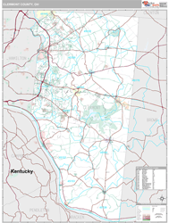 Clermont County, OH Wall Map