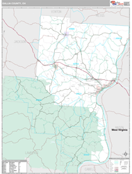 Gallia County, OH Wall Map