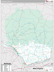 Lawrence County, OH Wall Map