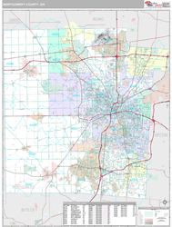 Montgomery County, OH Wall Map