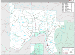 Scioto County, OH Wall Map