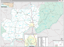 Washington County, OH Wall Map