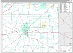 Wayne County, OH Wall Map