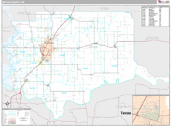 Bryan County, OK Wall Map