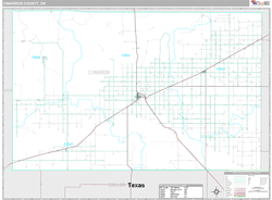 Cimarron County, OK Wall Map