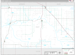 Dewey County, OK Wall Map