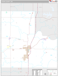 Logan County, OK Wall Map