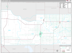 Major County, OK Wall Map