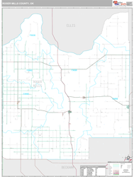 Roger Mills County, OK Wall Map