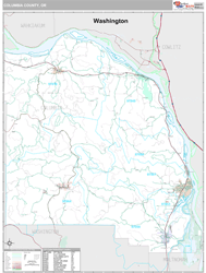 Columbia County, OR Wall Map