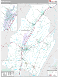 Blair County, PA Wall Map