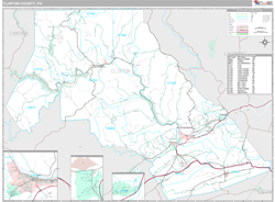 Clinton County, PA Wall Map