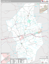 Columbia County, PA Wall Map