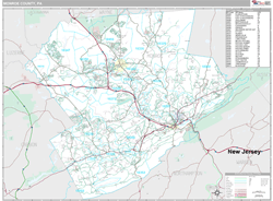 Monroe County, PA Wall Map