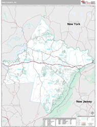 Pike County, PA Wall Map