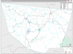 Sullivan County, PA Wall Map