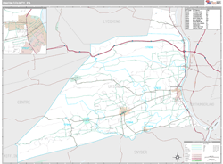 Union County, PA Wall Map