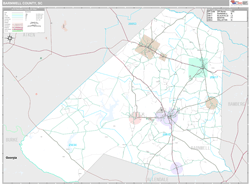 Barnwell County, SC Wall Map