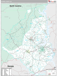 Oconee County, SC Wall Map