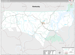 Clay County, TN Wall Map