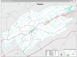 Hawkins County, TN Wall Map