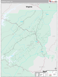 Johnson County, TN Wall Map