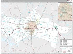 Putnam County, TN Wall Map