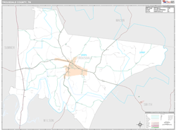 Trousdale County, TN Wall Map