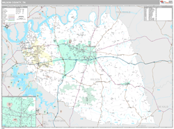 Wilson County, TN Wall Map