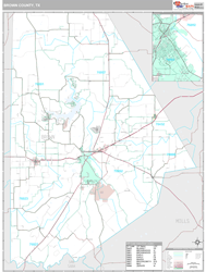 Brown County, TX Wall Map