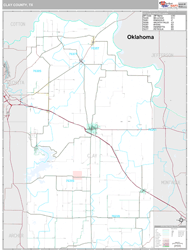 Clay County, TX Wall Map