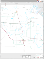 Concho County, TX Wall Map