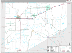 Eastland County, TX Wall Map