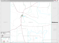 Hemphill County, TX Wall Map