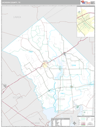 Jackson County, TX Wall Map