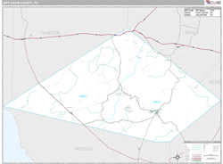 Jeff Davis County, TX Wall Map