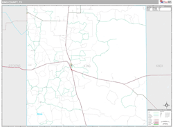 King County, TX Wall Map