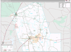 Liberty County, TX Wall Map