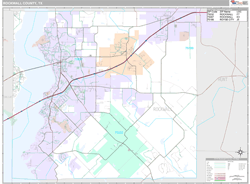 Rockwall County, TX Wall Map