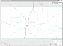 Schleicher County, TX Wall Map