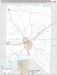 Titus County, TX Wall Map