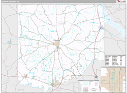 Upshur County, TX Wall Map