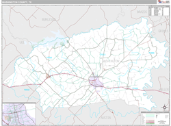 Washington County, TX Wall Map