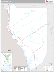 Zapata County, TX Wall Map