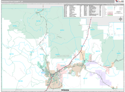 Washington County, UT Wall Map