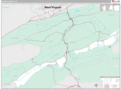 Bland County, VA Wall Map