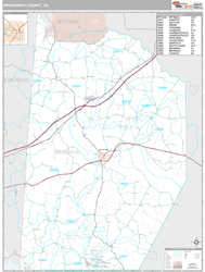 Brunswick County, VA Wall Map