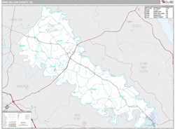 King William County, VA Wall Map